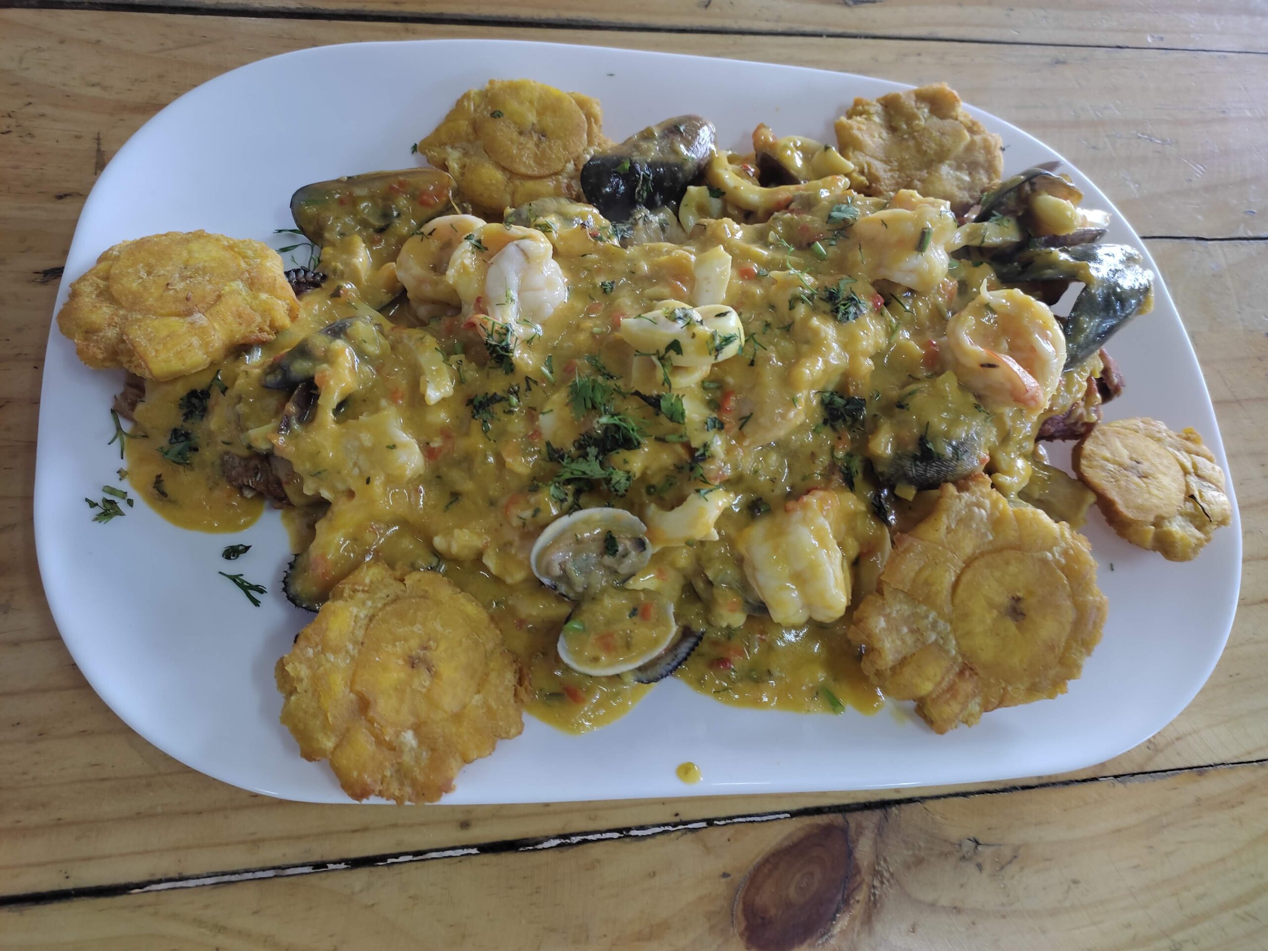 Pargo en salsa de Mariscos